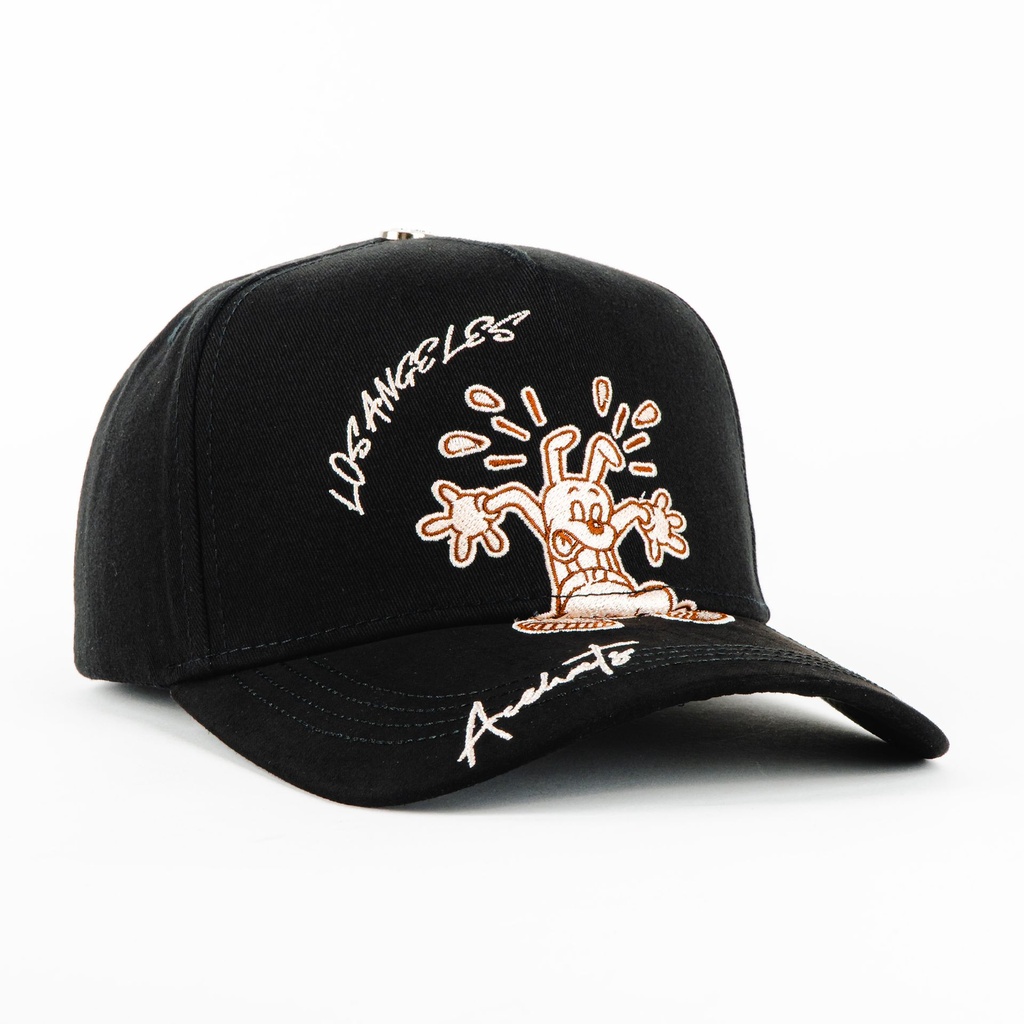 Gorra Ace Hats LA DOG BLACK | Snapback Visera Semicurva