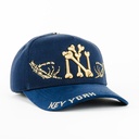Gorra Ace Hats NY BONE NAVY | Snapback Visera Semicurva