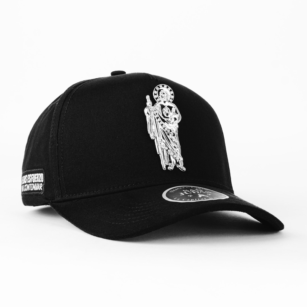 Gorra Florence Caps SAN JUDAS SILVER BLACK | Snapback Visera Semicurva