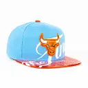 Gorra Mitchell&Ness BULLS FINALS WRAP BLUE/ORG | Snapback Visera Plana