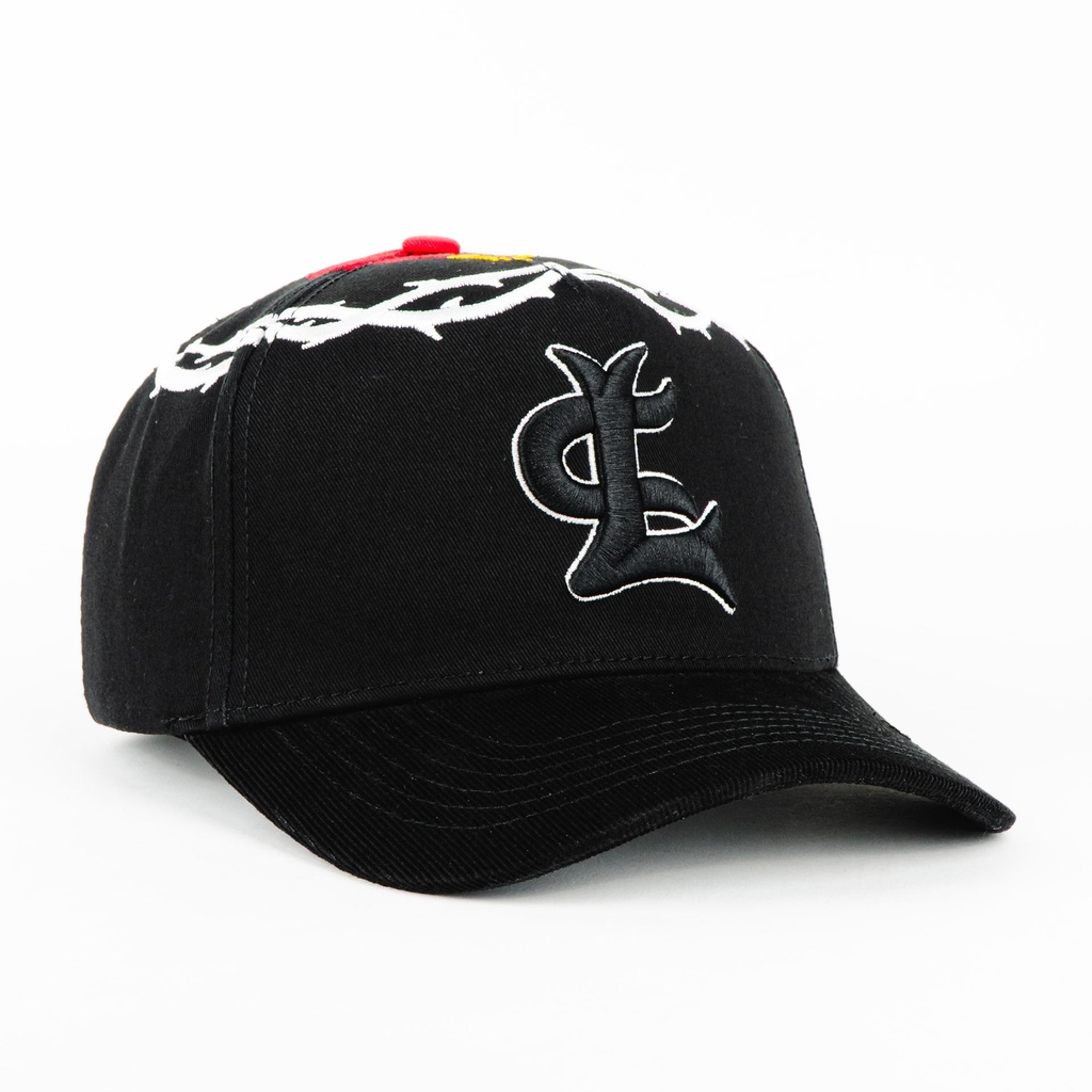 Gorra Crime Life SCRED FLAME BLACK | Snapback Visera Curva