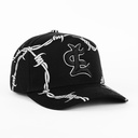 Gorra Crime Life BARBED FAITH BLACK | Snapback Visera Curva