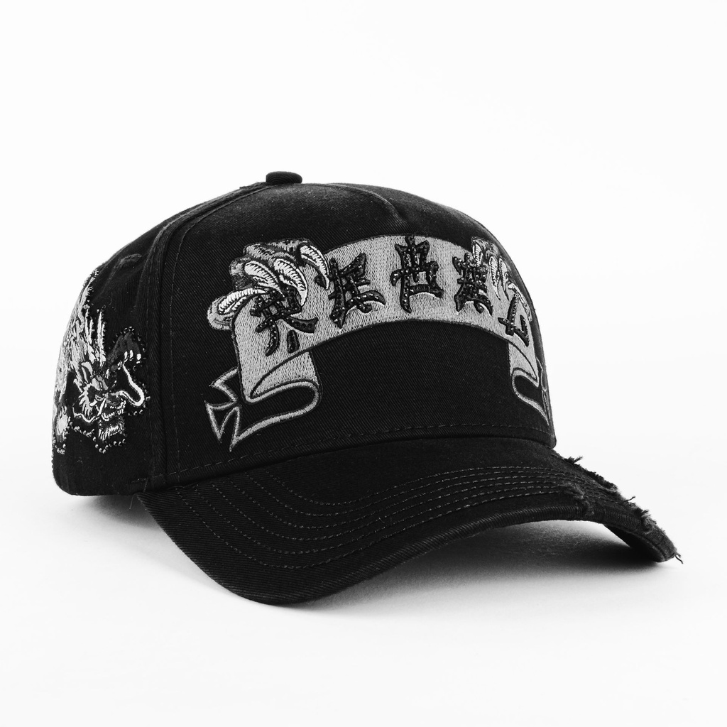 Gorra REBEL DRAGON BLACK | Snapback Visera Curva