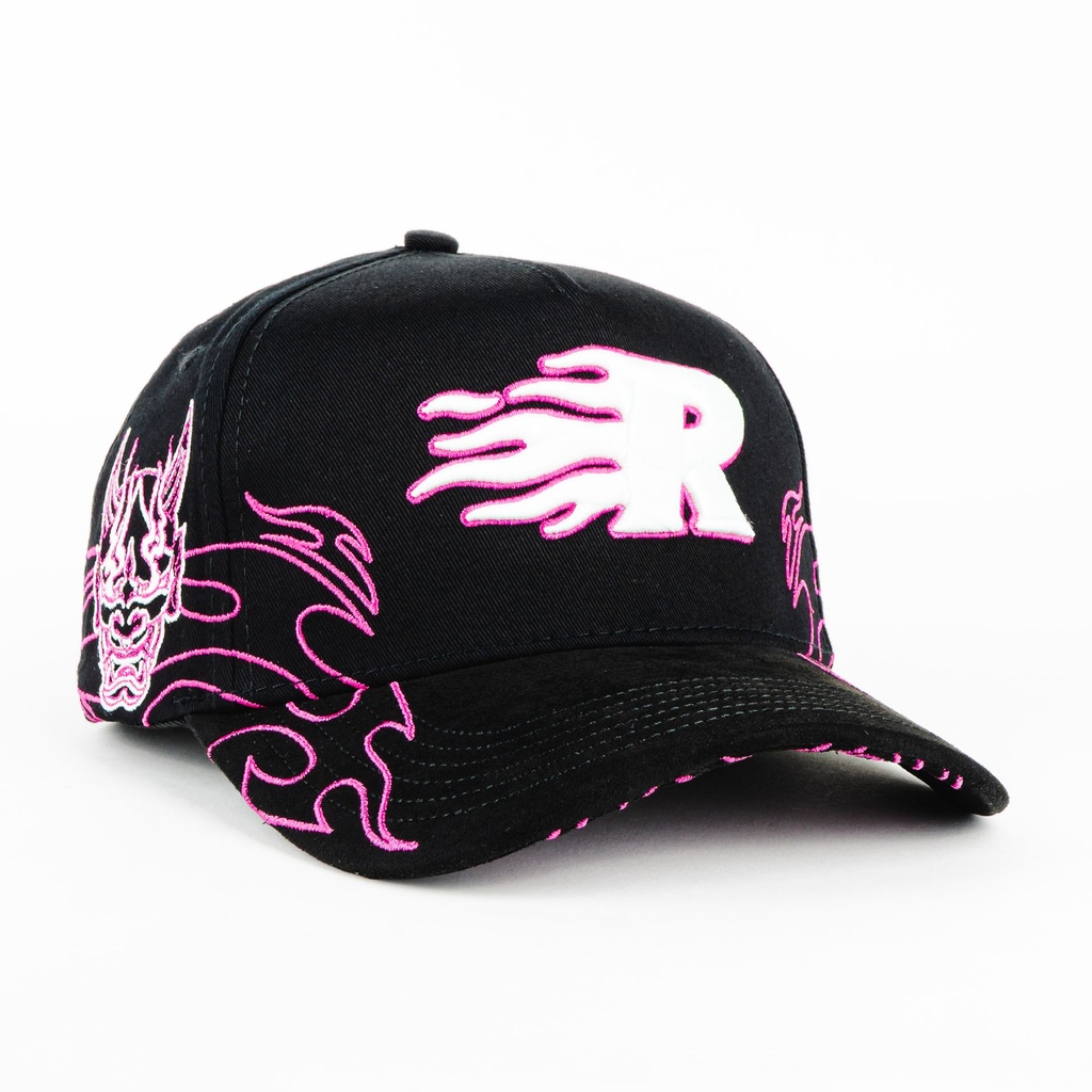 Gorra REBEL HANNYA DRIFT BLACK | Snapback Visera Curva