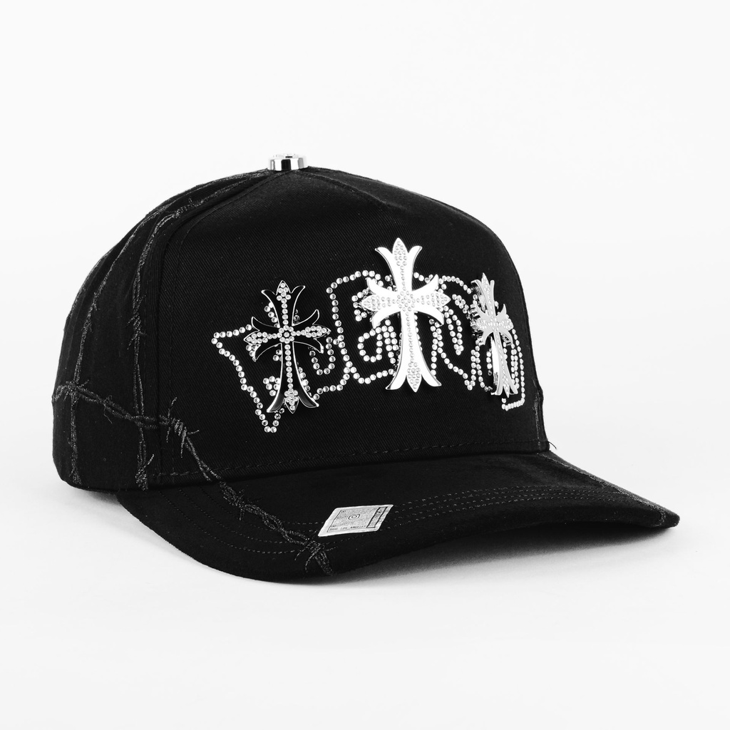 Gorra BiggBoss BENDICION SILVER BLK | Snapback Visera Semicurva