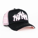 Gorra Rude Awakening YANKEES NY ROSA NEGRO | Snapback Visera Curva