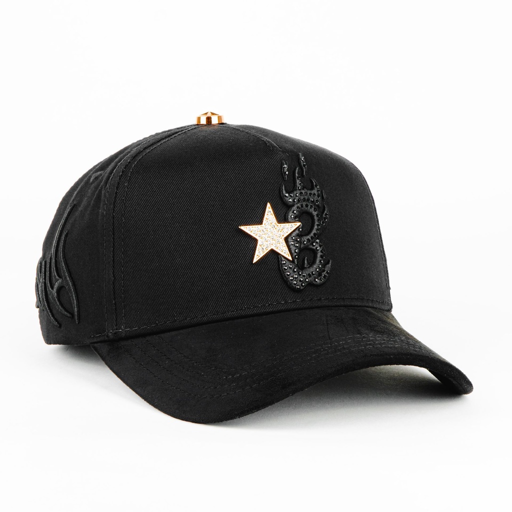 Gorra Barbas Hats B STAR BLACK | Snapback Visera Semicurva