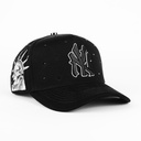 Gorra Wangel Caps SKULL LIBERTY BLACK | Snapback Visera Semicurva