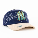 Gorra Caps Fans NY CRISTALS BLUE/BEIGE | Snapback Visera Semicurva