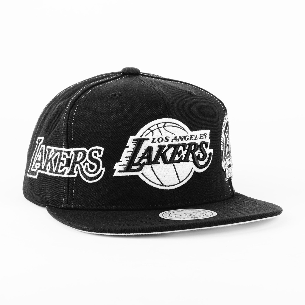 Gorra Mitchell&Ness LAKERS TRIFECTA BLK/WHT | Snapback Visera Plana