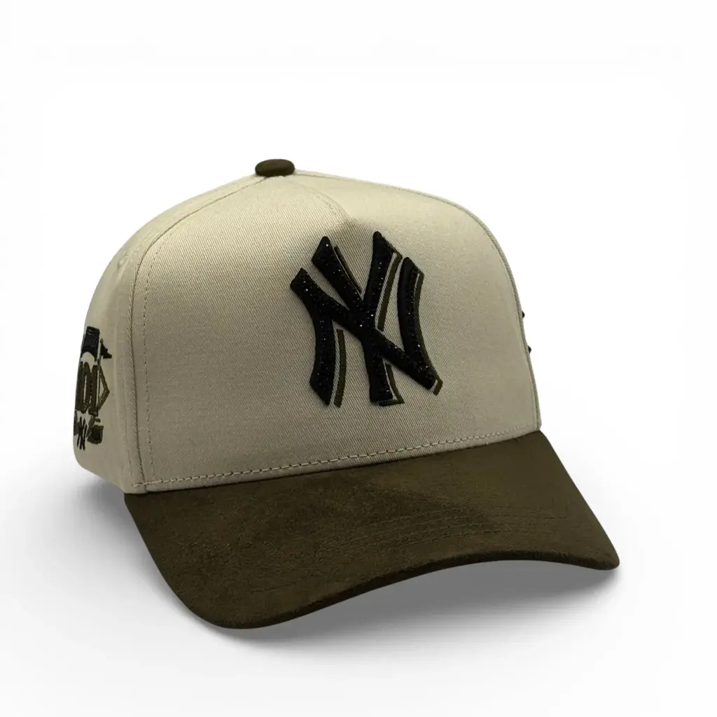 NY OLIVE VISOR SUEDE