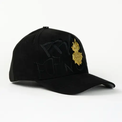 [637902952764] HEART GOLD PRAY FOR MEXICO BLK SUEDE