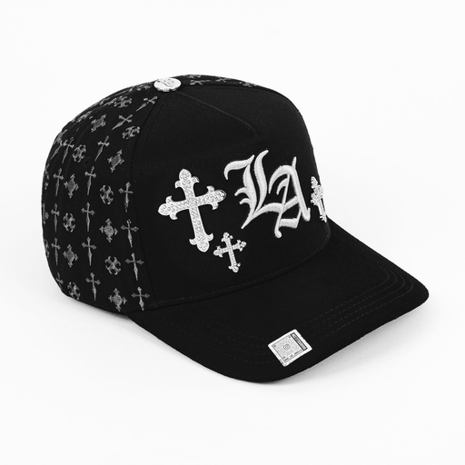 [BBIG04] Gorra BigBoss LA CRUCES SILVER BLACK VISOR SUEDE | Snapback Visera Curva
