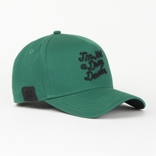 [CO10183] Gorra Cash Only IM NOT A DRUG DEALER GREEN | Snapback Visera Curva