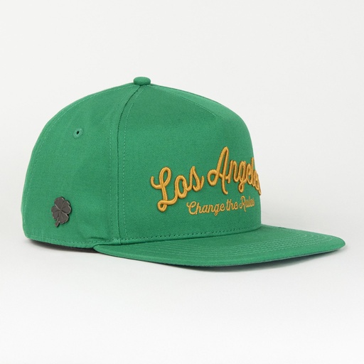[CO10253] Gorra Cash Only LOS ANGELES CHANGE THE RULES GREEN FLAT | Snapback Visera Plana