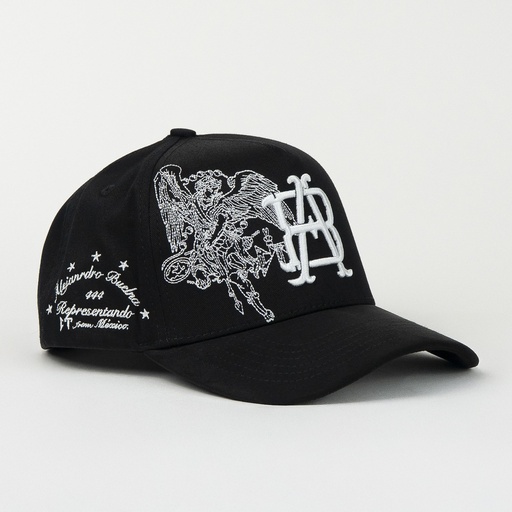 [ETC10033] Gorra El Tiros Caps BUELNA 444 BLACK de Tela | Snapback Visera Curva Estilo Urbano con Esencia Propia