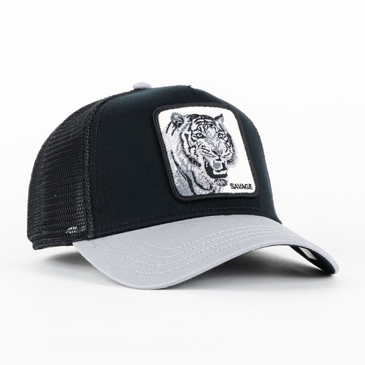 [090625488093] Gorra Goorin Bros THE TIGER SAVAGE BLACK/GREY | Snapback Visera Curva