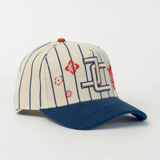 [003254] BUFFALO BEIGE/NAVY VISOR CORDUROY