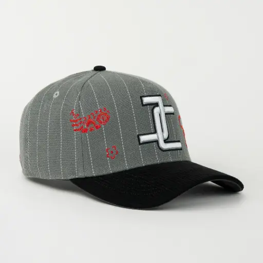 [003242] Gorra JC Hats TIGER GRY/BLACK de Tela | Snapback Visera Curva