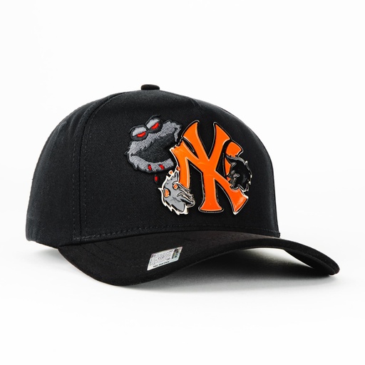 [MZ08] Gorra Mz Hats NY COOKIES BLACK VISOR SUEDE | Snapback Visera Semicurva