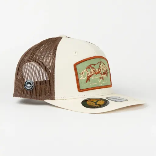[7506552409771] Gorra Ranch & Corral YELLOWSTONE 22 NATURAL de Tela | Snapback Visera Semiplana
