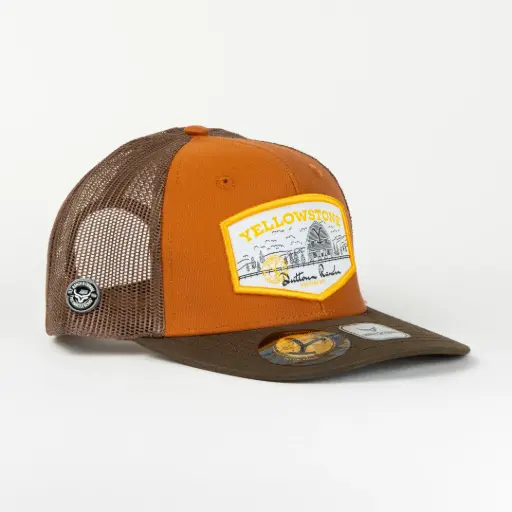 [7506552409825]  Gorra Ranch & Corral YELLOWSTONE 27 COOPER/BROWN | Snapback Visera Plana
