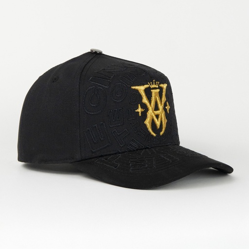 [637902934777] Gorra 5.7 VA GOLD CINCOPUNTOSIETE BLACK de Gamuza | Snapback