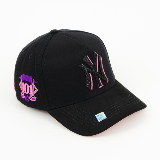 [BBIG23] Gorra BigBoss NY BLACK/PURP VISOR SUEDE | Snapback Visera Curva