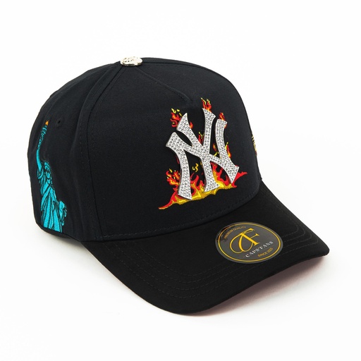 [GORCAP96176] NY LIBERTY CRISTAL BLK VISOR SUEDE