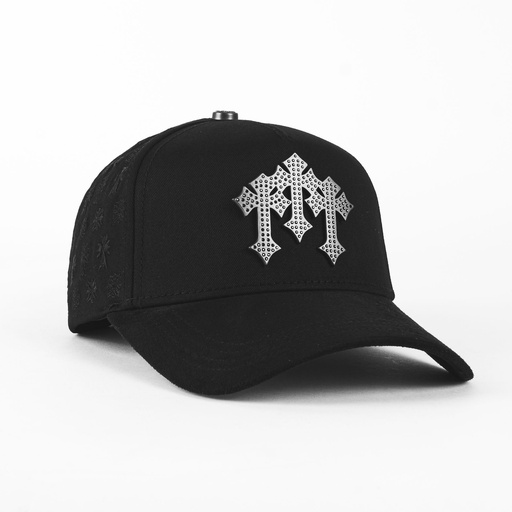 [GORBAR69409] CRUCES CHROME BLACKOUT BLK VISOR SUEDE