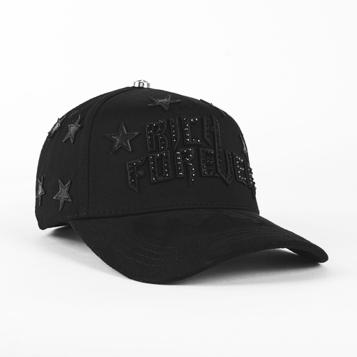 [GORBAR90881] Gorra Barbas Hats RICH FOREVER BLK/SUEDE | Snapback Visera Curva