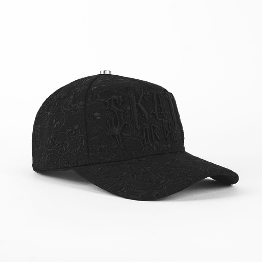 [GORBAR77497] Gorra Barbas Hats SKATE OR DIE ALL BLACK | Snapback Visera Curva