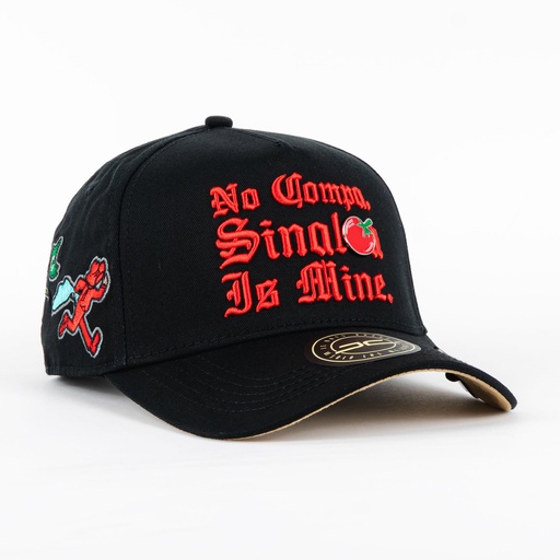 [002871] SINALOA IS MINE BLK VISOR SUEDE