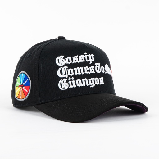 [002881] GOSSIP COMES BLK/WHT VISOR SUEDE