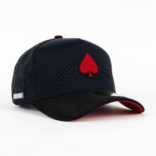 [MRK10174] GOOD LUCK BLK VISOR SUEDE