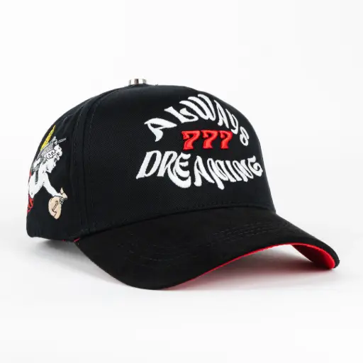 [DR02] Gorra El Dreamer Hats ALWAYS 777 BLK VISOR SUEDE | Snapback Visera Curva