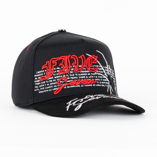 [637902082256] Gorra 5.7 FIVE SEVEN SPIDER BLK/RED SUEDE | Snapback Visera Semicurva