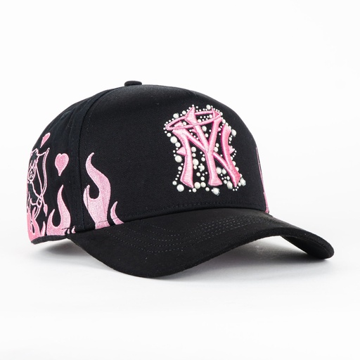 [31HATS09] Gorra 31 Hats NY PEARLS BLK/PINK | Snapback Visera Curva