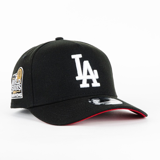 [123227070101] Gorra New Era A-Frame DODGERS WS2024 BLK/WHT 940AF | Snapback Visera Semicurva