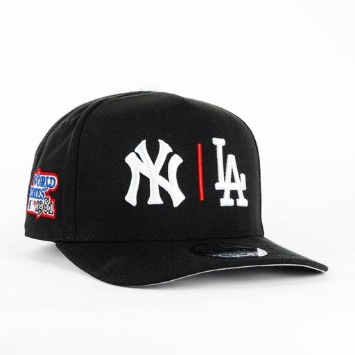 [911802408406] Gorra New Era A-Frame NY LA WS81 BLK/WHT 950F | Snapback Visera Semicurva