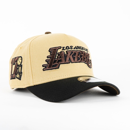 [514074158920] Gorra New Era A-Frame LAKERS 17X KAKHI/BLK 940AF | Snapback Visera Semicurva
