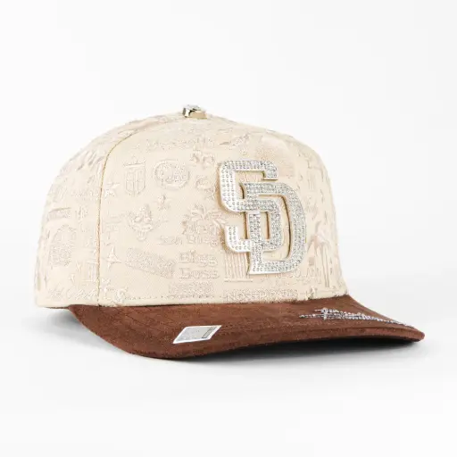 [BBIG40] Gorra Bigg Boss SAN DIEGO BEIGE | Snapback Visera Semicurva