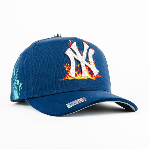 [gorcap35034] Gorra Caps Fans NY LIBERTY CRISTAL BLUE VISOR SUEDE | Snapback Visera Semicurva