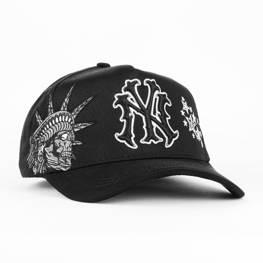 [HIDDEN03] Gorra Don Hats NY LIBERTY BLACK | Snapback Visera Semicurva