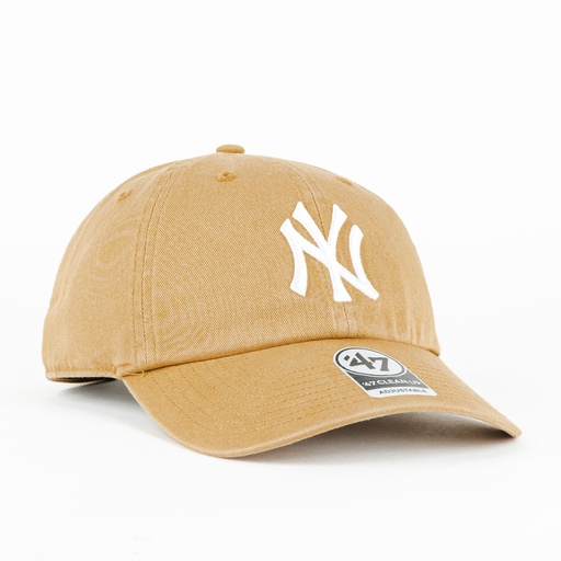 [191119154675] Gorra 47 Brand YANKEES CLEAN UP KHAKI/WHT| Snapback Visera Curva