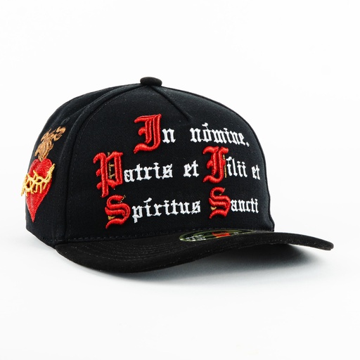 [dic10346] Gorra Diez Cuatro SAGRADO CORAZON BLK/RED | Snapback Visera Semicurva