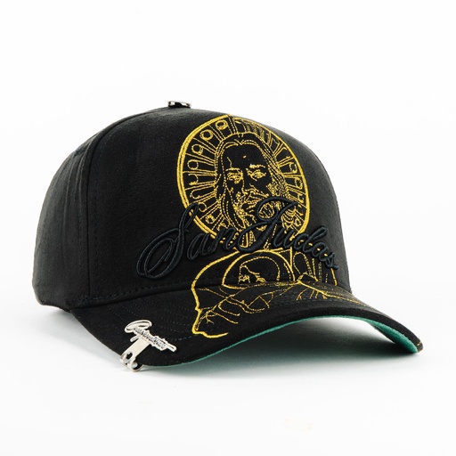 [637902419977] Gorra 5.7 SAN JUDAS GOLD BLACK | Snapback Visera Curva