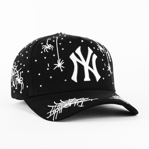 [ace10] Gorra Ace Hats NY SPIDER BLACK | Snapback Visera Semicurva