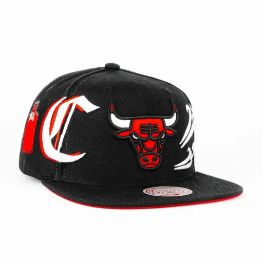 [195563190241] Gorra Mitchell&Ness BULLS MY TOWNS BLACK | Snapback Visera Plana
