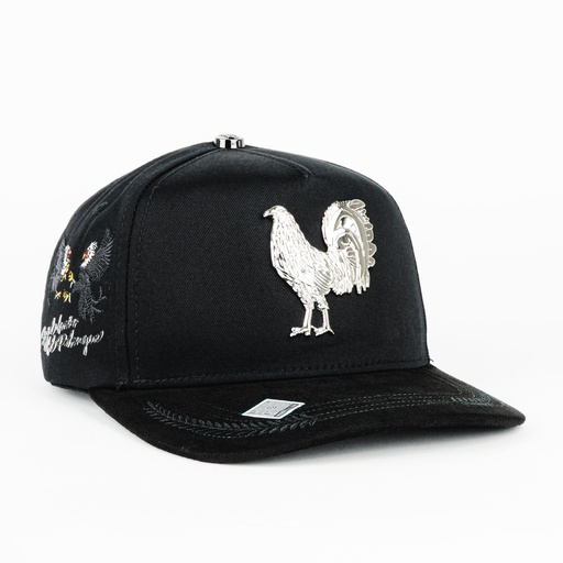 [BBIG50] Gorra Bigg Boss GALLO NEGRO SILVER NEW | Snapback Visera Semicurva